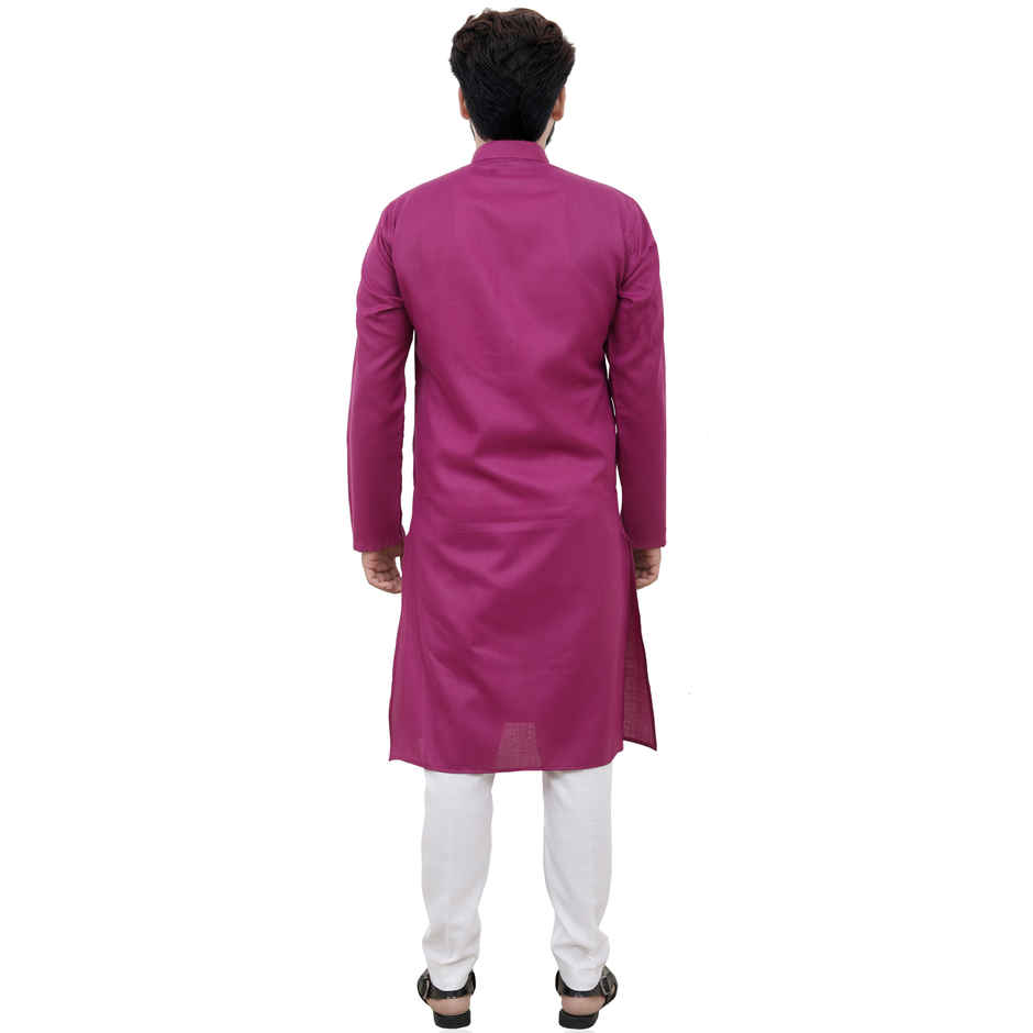 Tibra Collection Men Kurta - Burgundy | Designer | Cotton Blend | XXL