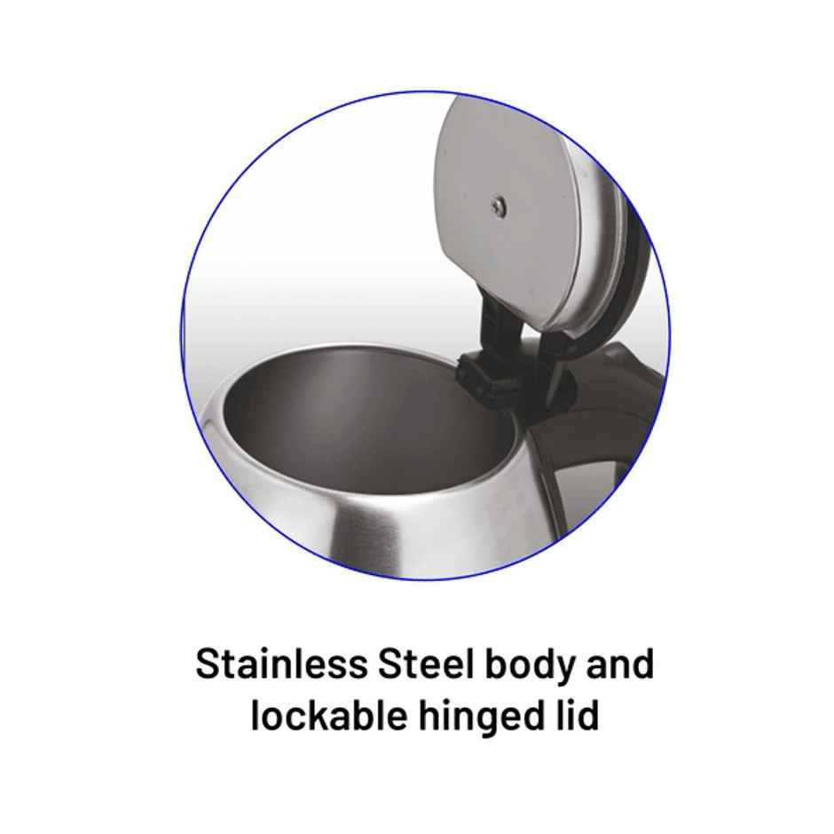 Glen 1500 Watt Electric Kettle Stainless Steel With 360 Degree Rotational Base 1.8 L, Silver (9002)