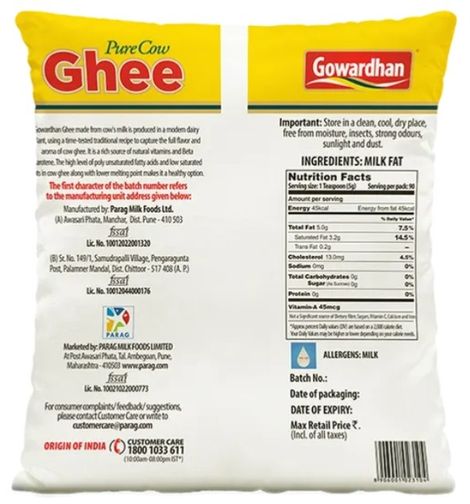 Gowardhan Pure Cow Ghee | Pouch