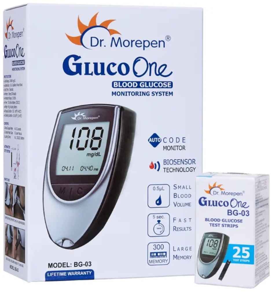 Dr. Morepen BG 03 Glucometer with 25 Strip
