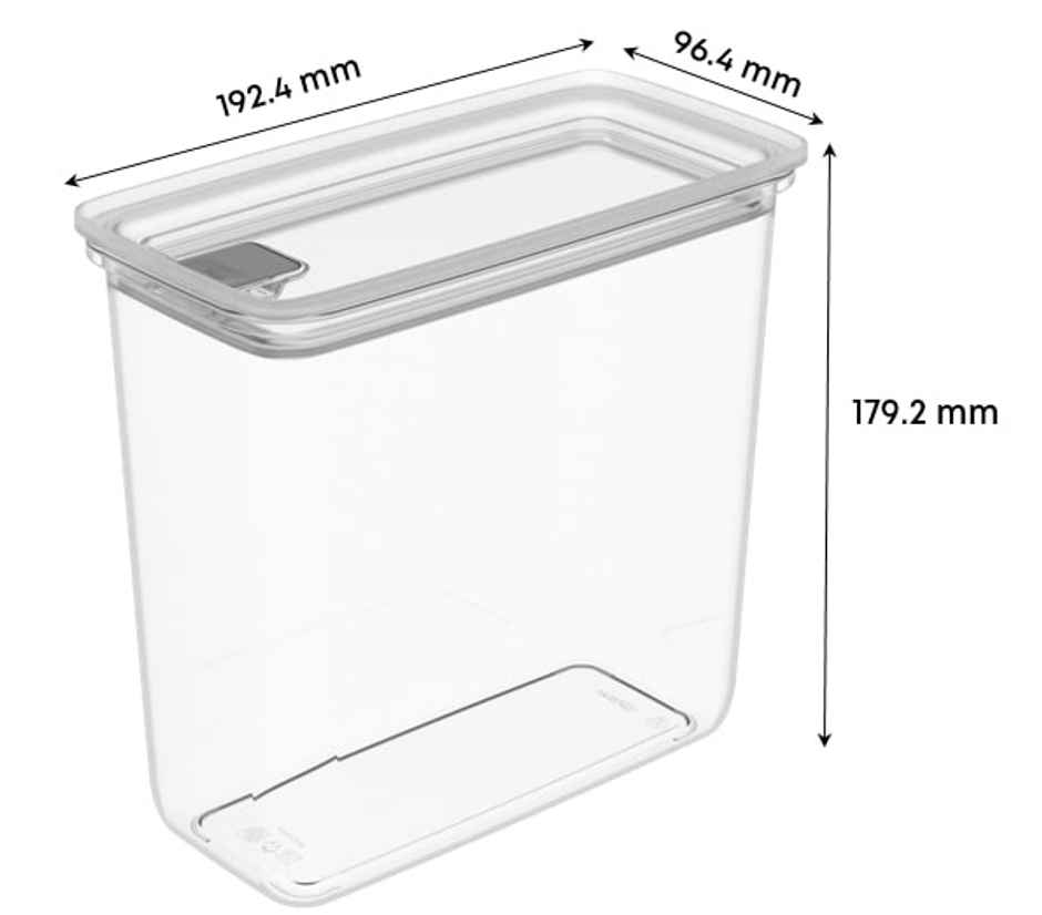 All Time Krisper Airtight Storage Contaner (2100 Ml) (Transparent)