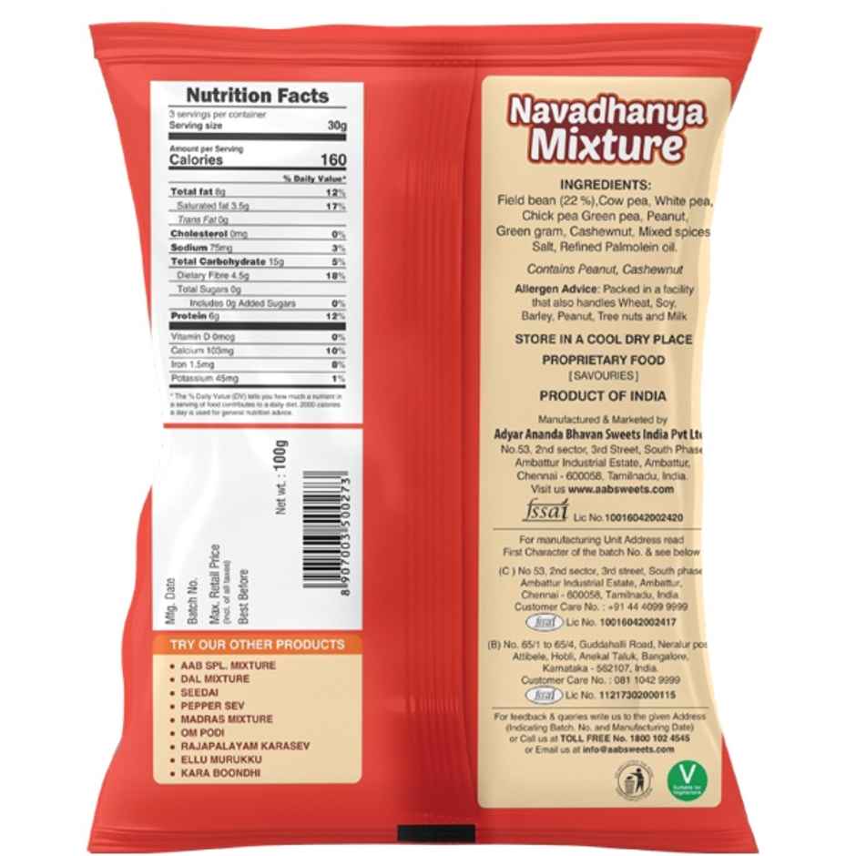 A2B Navadhanyam Mixture | Crunchy Savory Snack