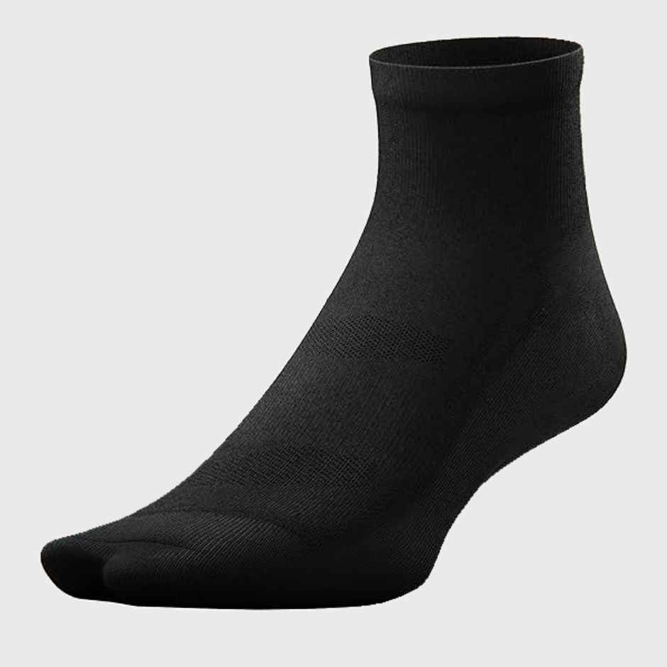 Frido Active Socks For Men and Women | Quarter Length | Core Black Color | UK 6-9 - 1 pc