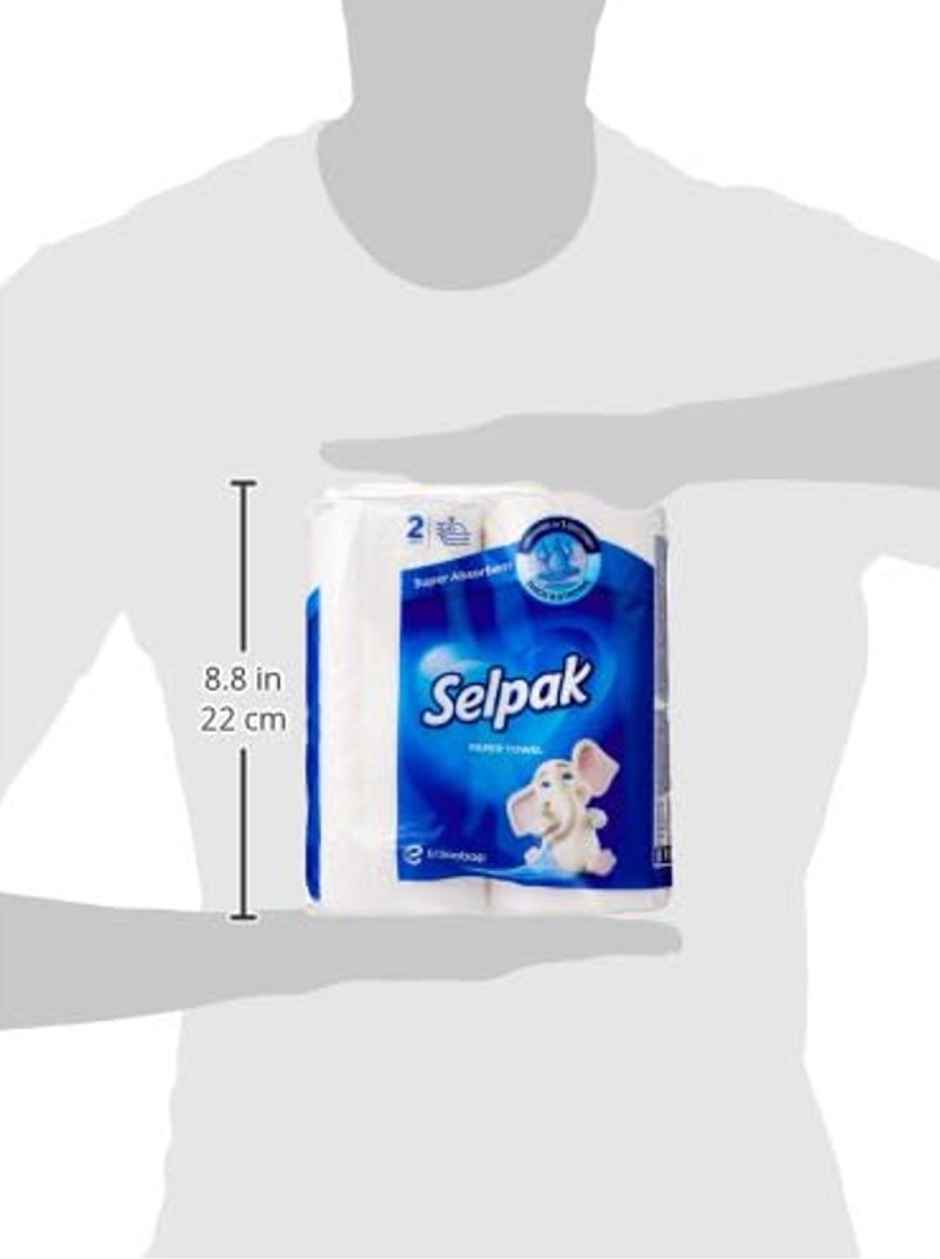 Selpak Kitchen Towel Paper 2 PIECE -80 Pulls Per Role