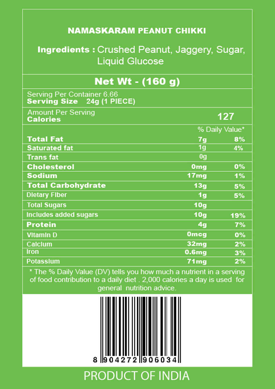 Namaskaram Peanut Chikki