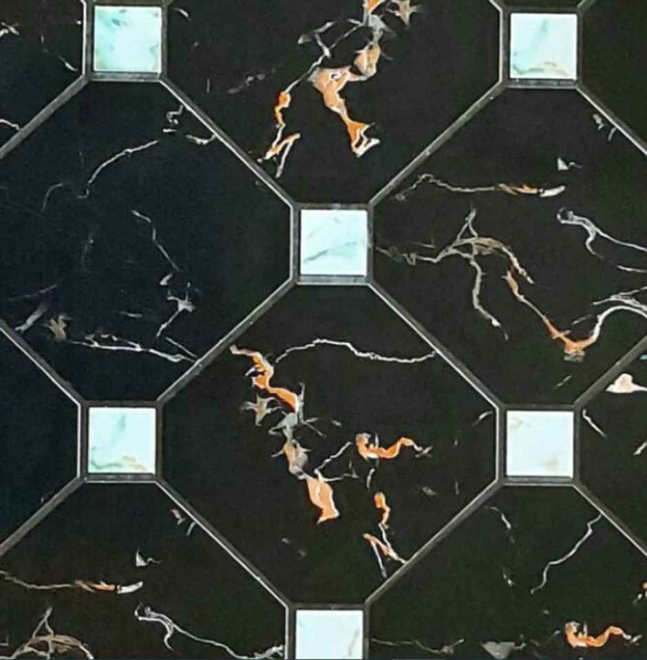 Wollzo Black Marble Wallpaper Self Adhesive Peel and Stick Wall Decor 45 x 500 cm