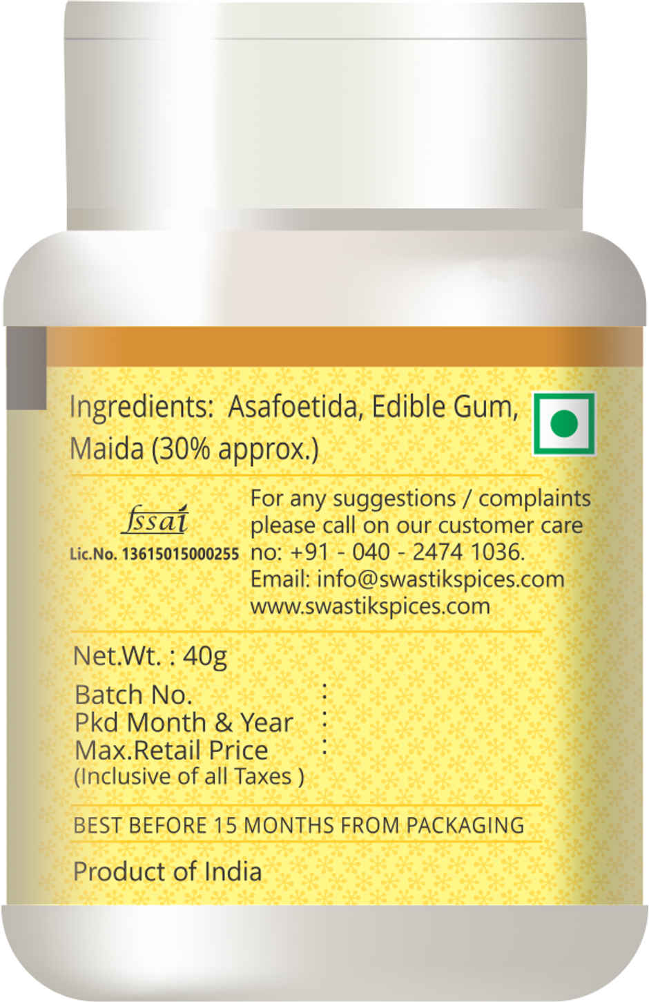 Three Mango Hing Powder Jar