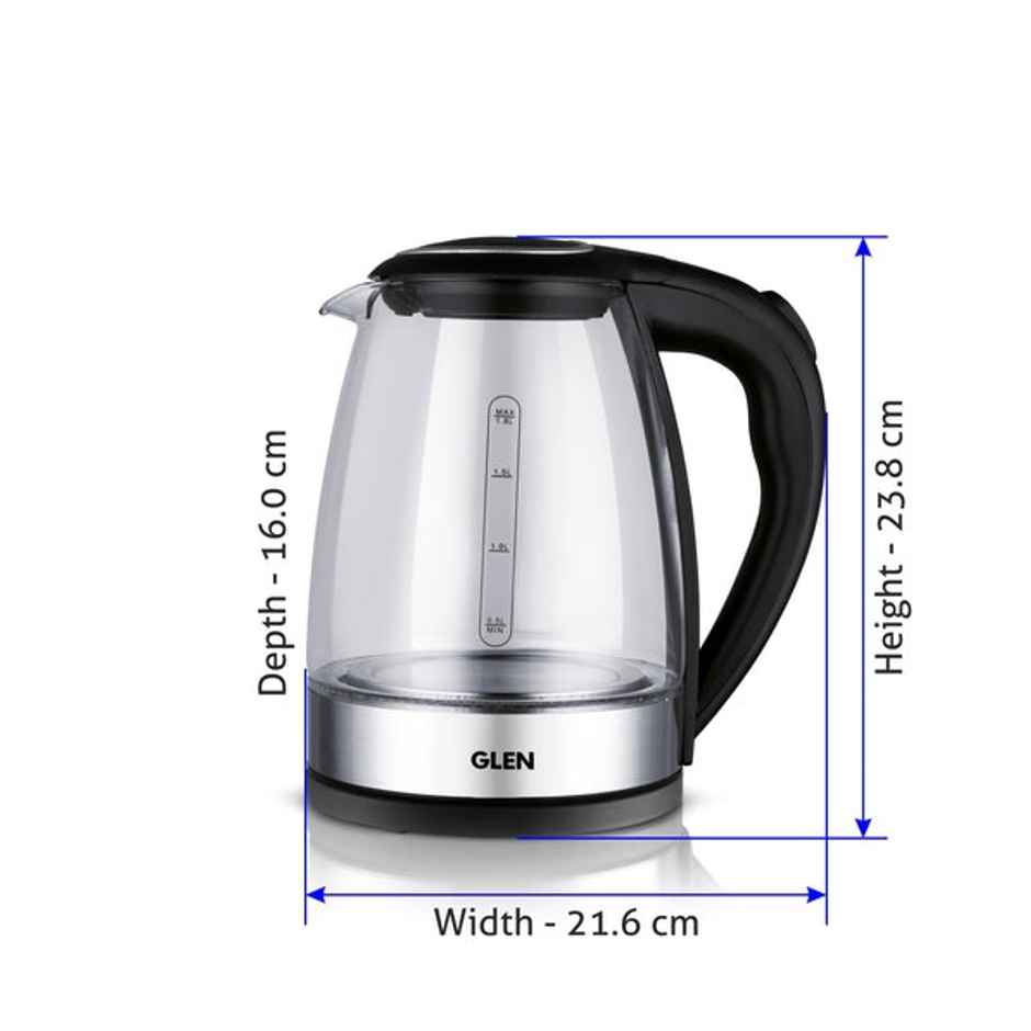 Glen Electric Glass Kettle 9012 Capacity 1.8-Litre