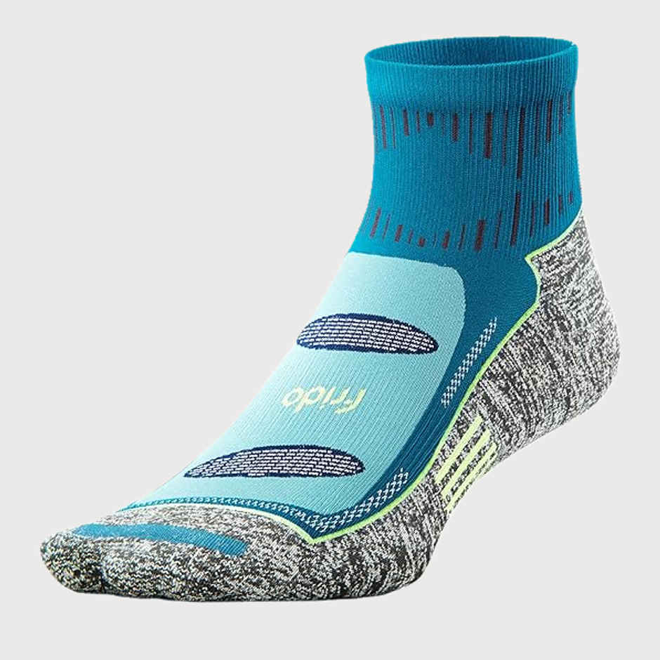 Frido Active Socks For Men and Women | Quarter Length | Cyan Color | UK 6-9 - 1 pc