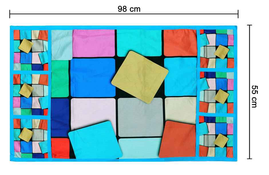 Homeharmony Multi Colour Floral Design Fridge Cover With Six Side Pockets