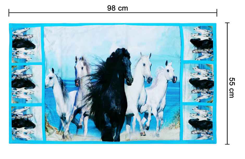 Homeharmony Horse Design Fridge Cover With Six Side Pockets
