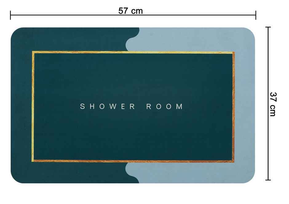 Homeharmony Rubber Floor Protecting Mat, Multi Blue (57x36Cm)