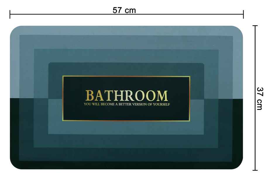 Homeharmony Rubber Floor Mat, Dark Blue | 57 x 36 cm