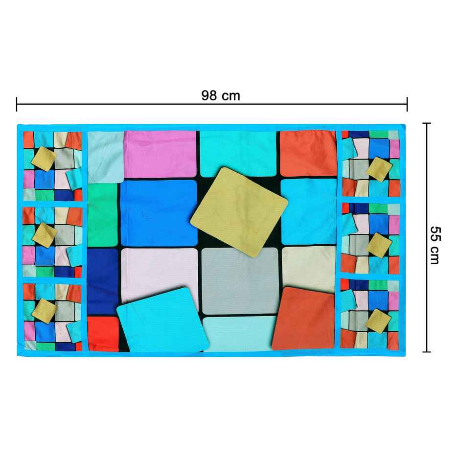 Homeharmony Multi Colour Floral Design Fridge Cover With Six Side Pockets