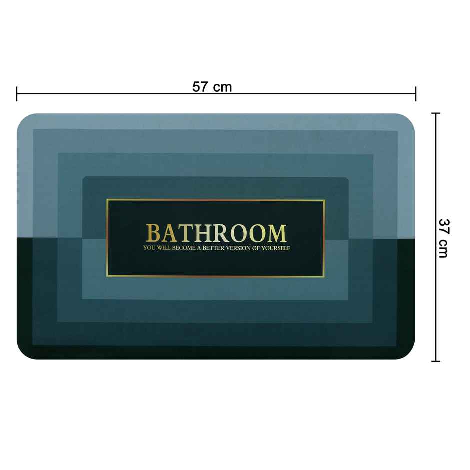 Rubber Bath Mat | Blue | 57 x 37 cm | Reusable