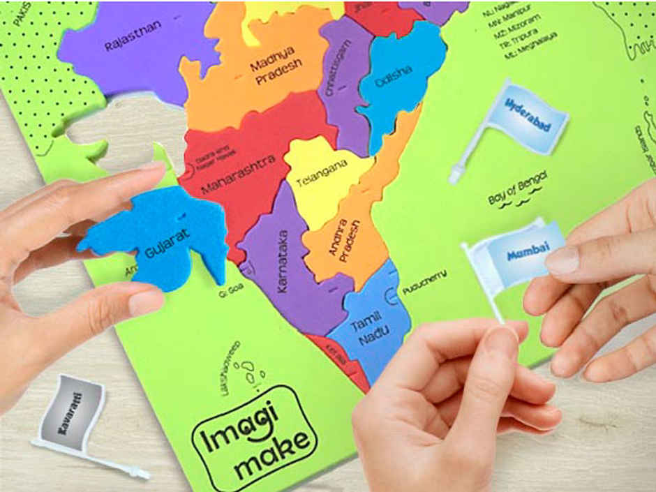 Imagimake Mapology India States Capitals Puzzle | Interactive Learning Toy | Educational Gift