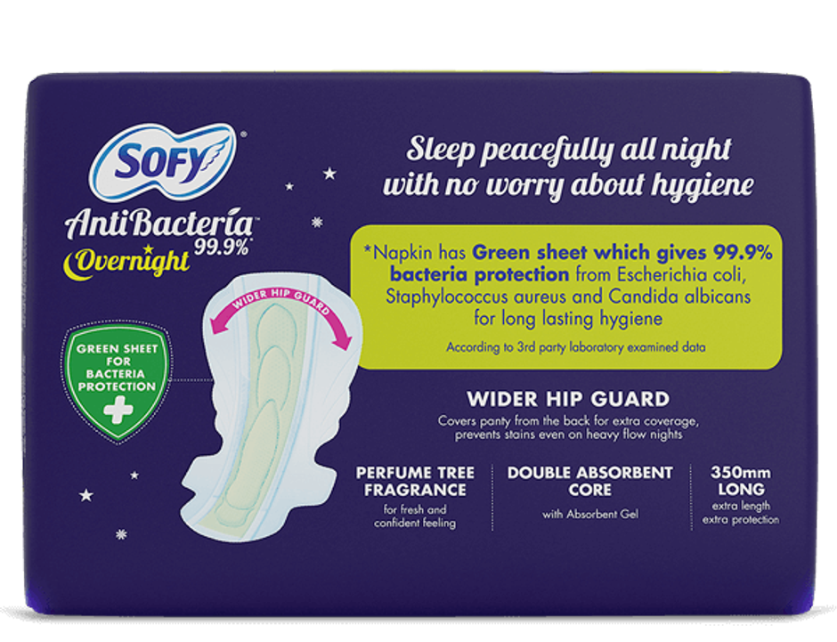 Sofy Anti-bacteria Overnight Sanitary Pads (Extra Extra Long) | XXL | 20 pcs