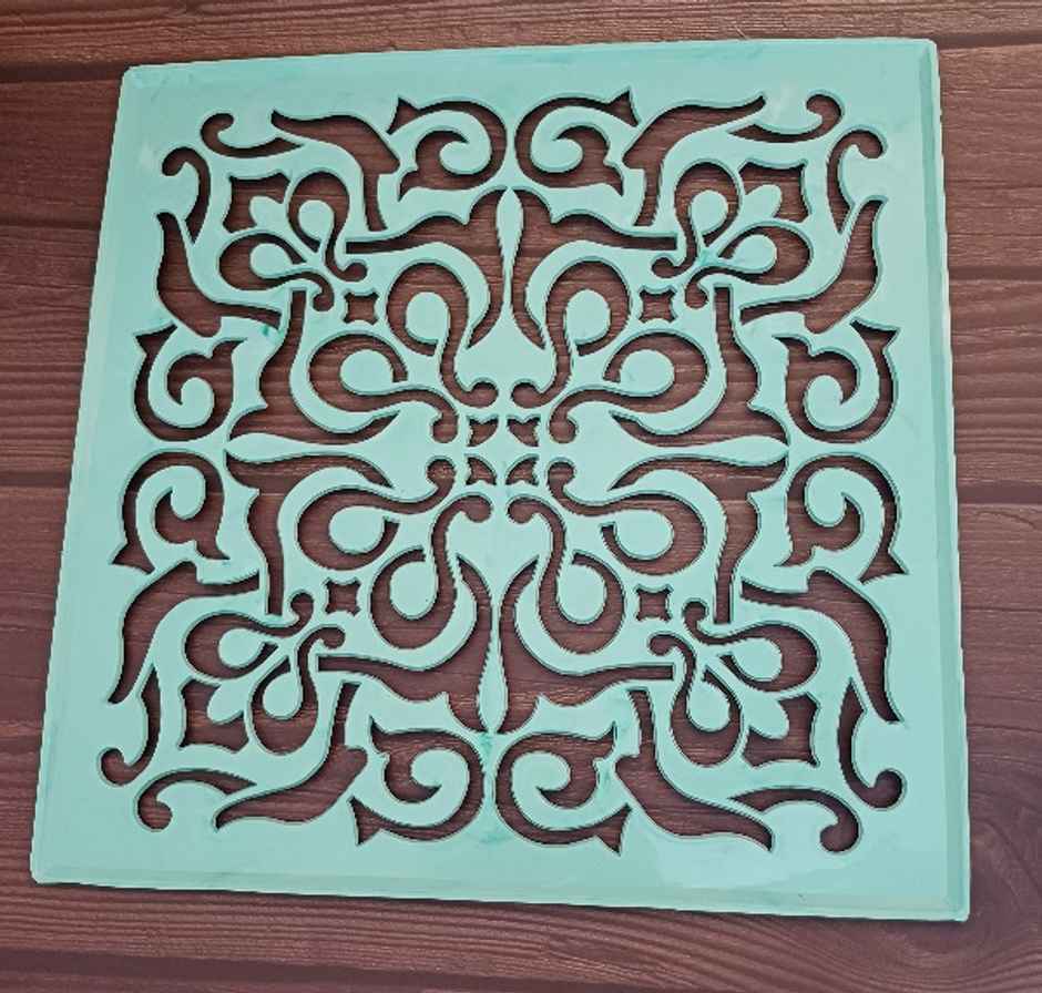 Plastic Rangoli Stencil | Square | Assorted Design |Pack Of 2 | Gullak