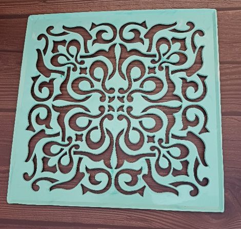 Plastic Rangoli Stencil | Square | Assorted Design |Pack Of 2 | Gullak