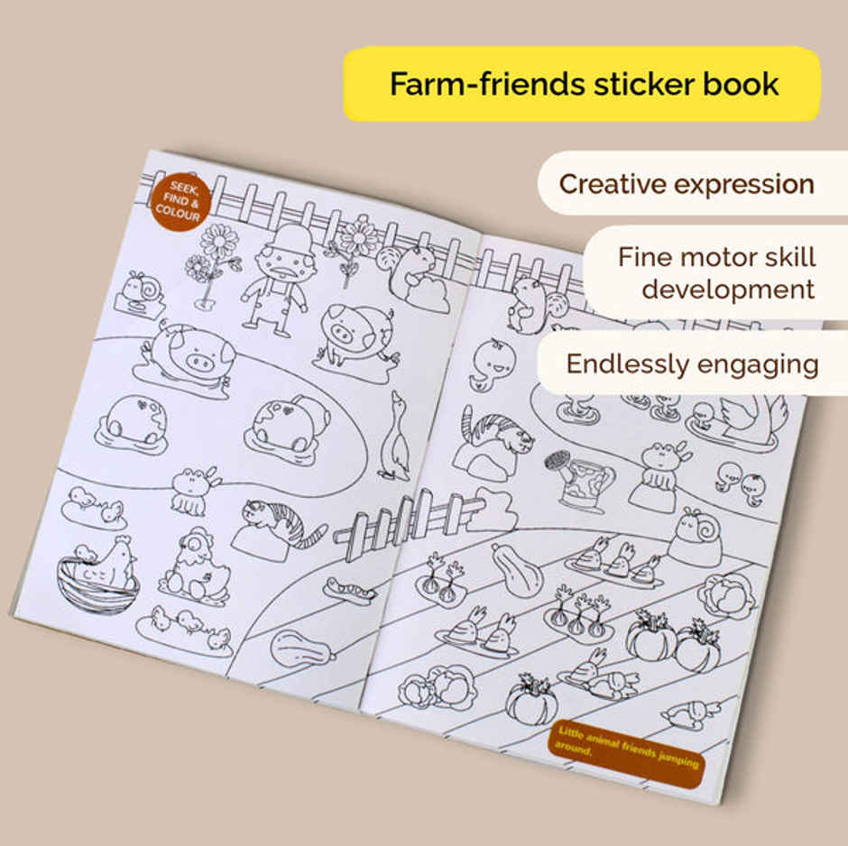 Shumee Farm Friends Sticker Book (200+ stickers) - 3 years+