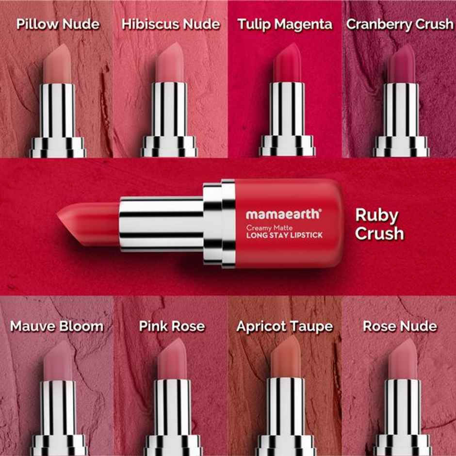 Mamaearth Creamy Matte Long Stay Lipstick | Pink Rose