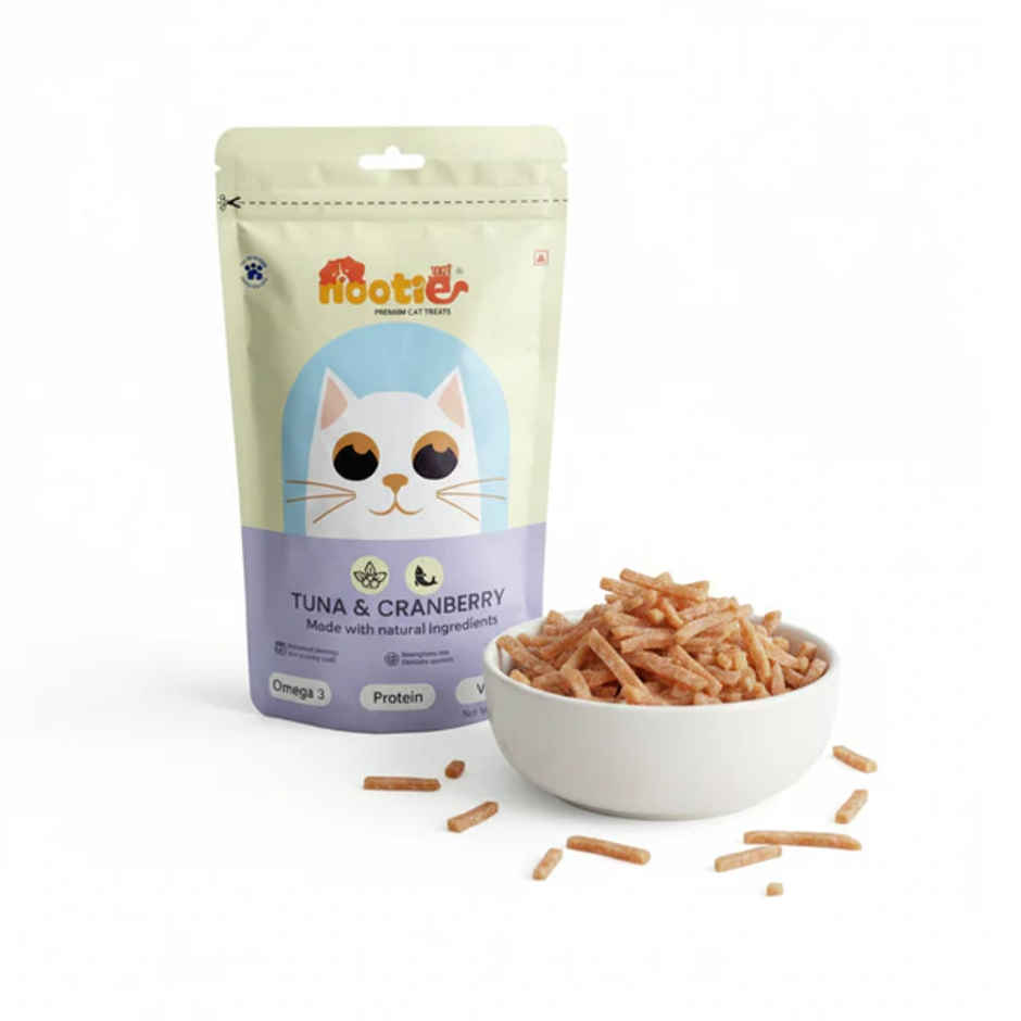 Nooties Premium Cat Treats Tuna and Cranberry Omega 3 Rich Natural Ingredients