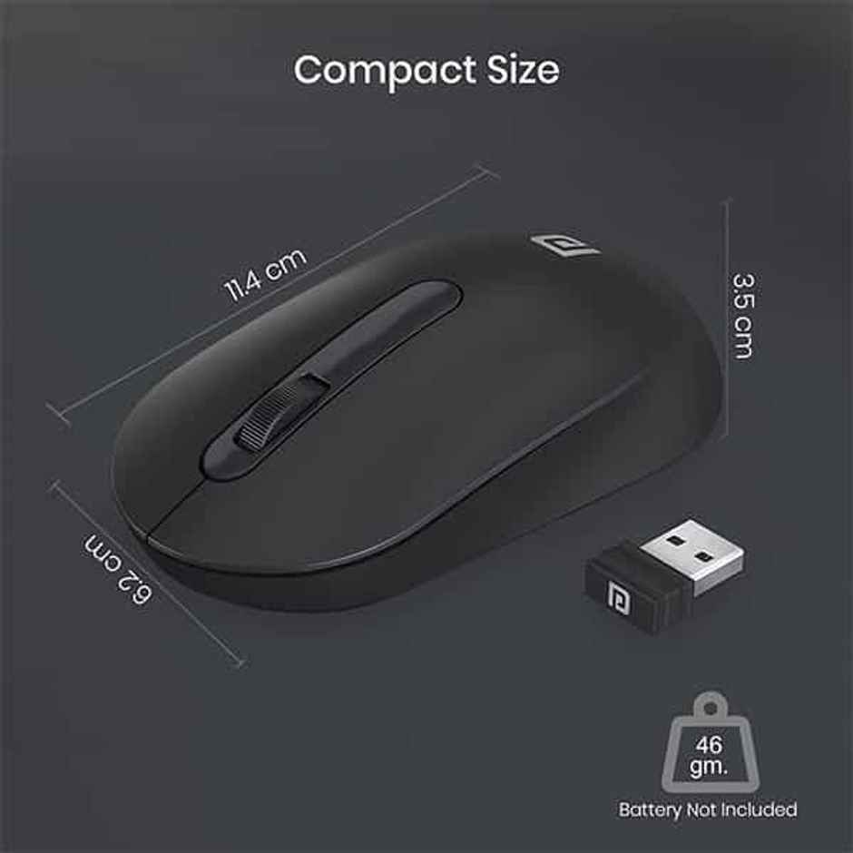 Portronics Toad 13 (POR1381) Wireless Mouse - Black