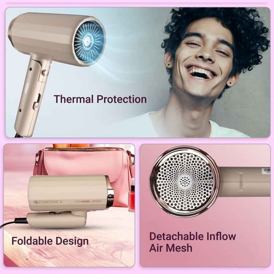 Zebronics HD201 Zebronics Hair Dryer -Titanium