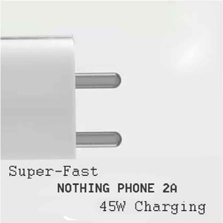 Sounce 45W Type-C Fast Charging Charger | PD 3.0 & PPS | For Nothing Phone 2-Phone 1 | White