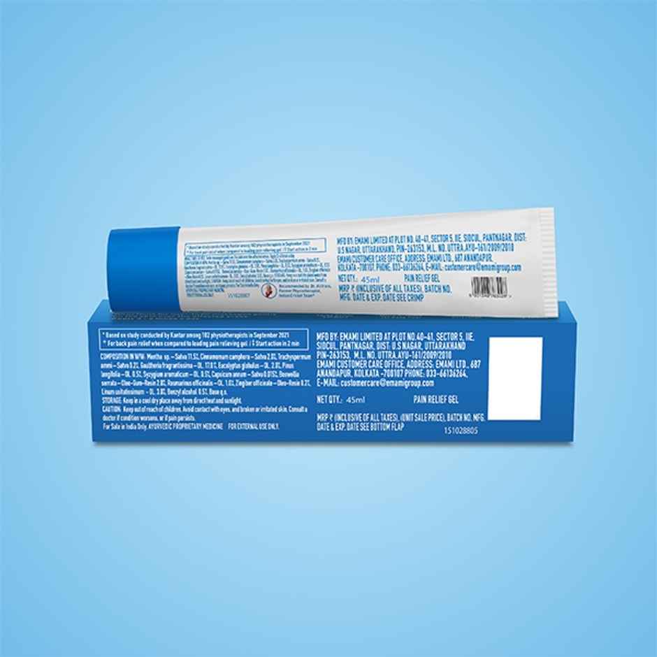 Zandu Fast Relief Gel For Back And Muscle Pain Turbo Action Formula