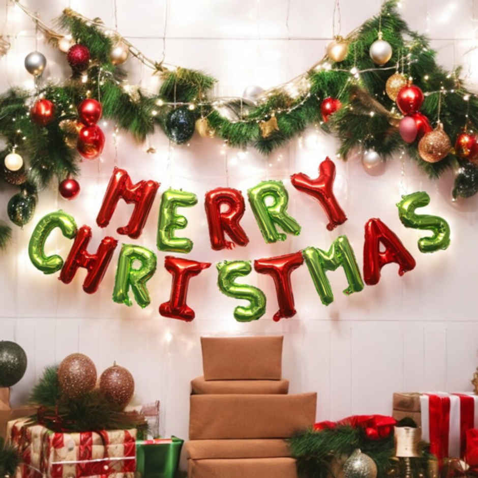 Merry Christmas Foil Alphabet Balloon | Pichai