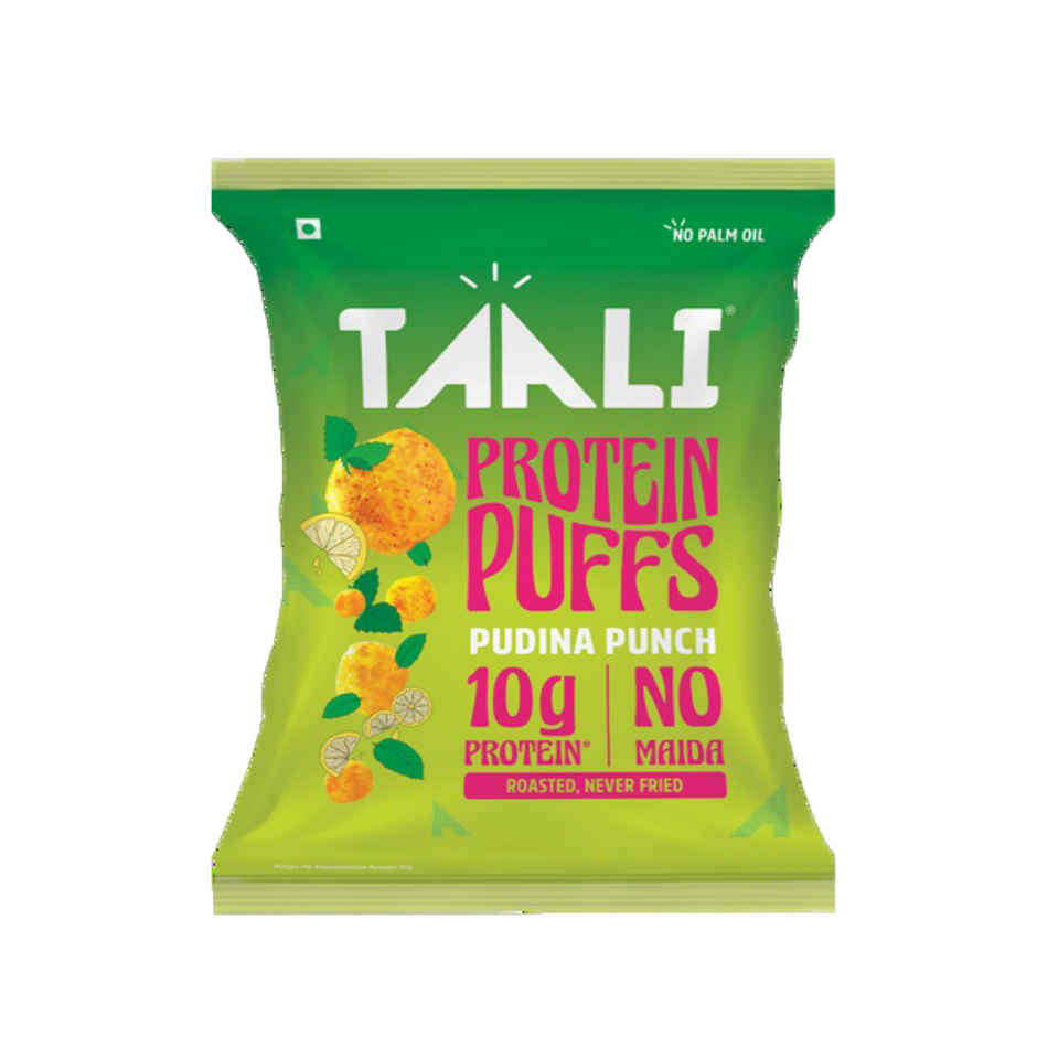 Taali Protein Puffs - Pudina Puff, Roasted, Corn & Jowar, No Maida, Rich in Protein Combo