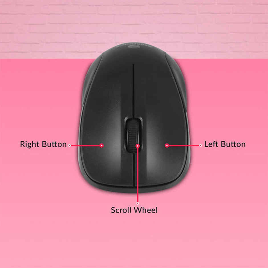 Zebronics Zeb-Companion 107 Wireless Keyboard And Mouse Combo With Nano Receiver (Black)