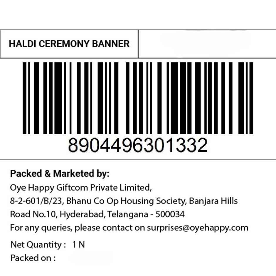 Haldi Ceremony Banner | Propcon