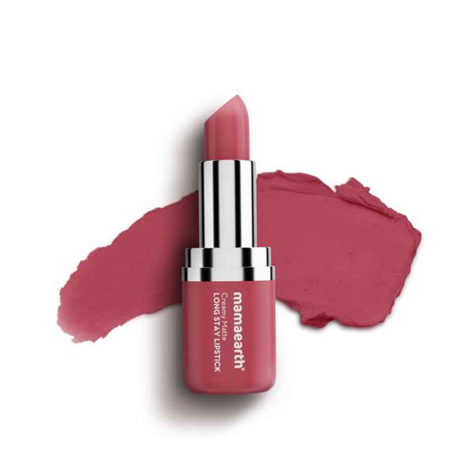 Mamaearth Creamy Matte Long Stay Lipstick | Pink Rose
