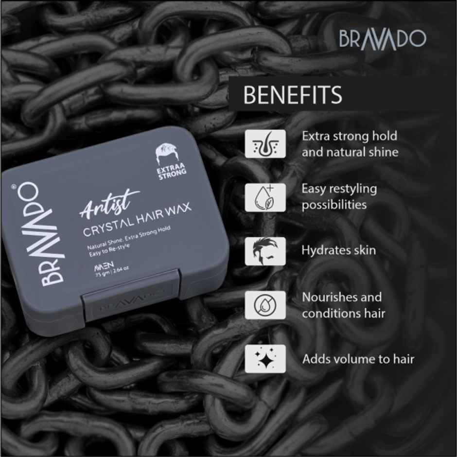 Bravado Artist Crystal Hair Wax - Extraa Strong Hold
