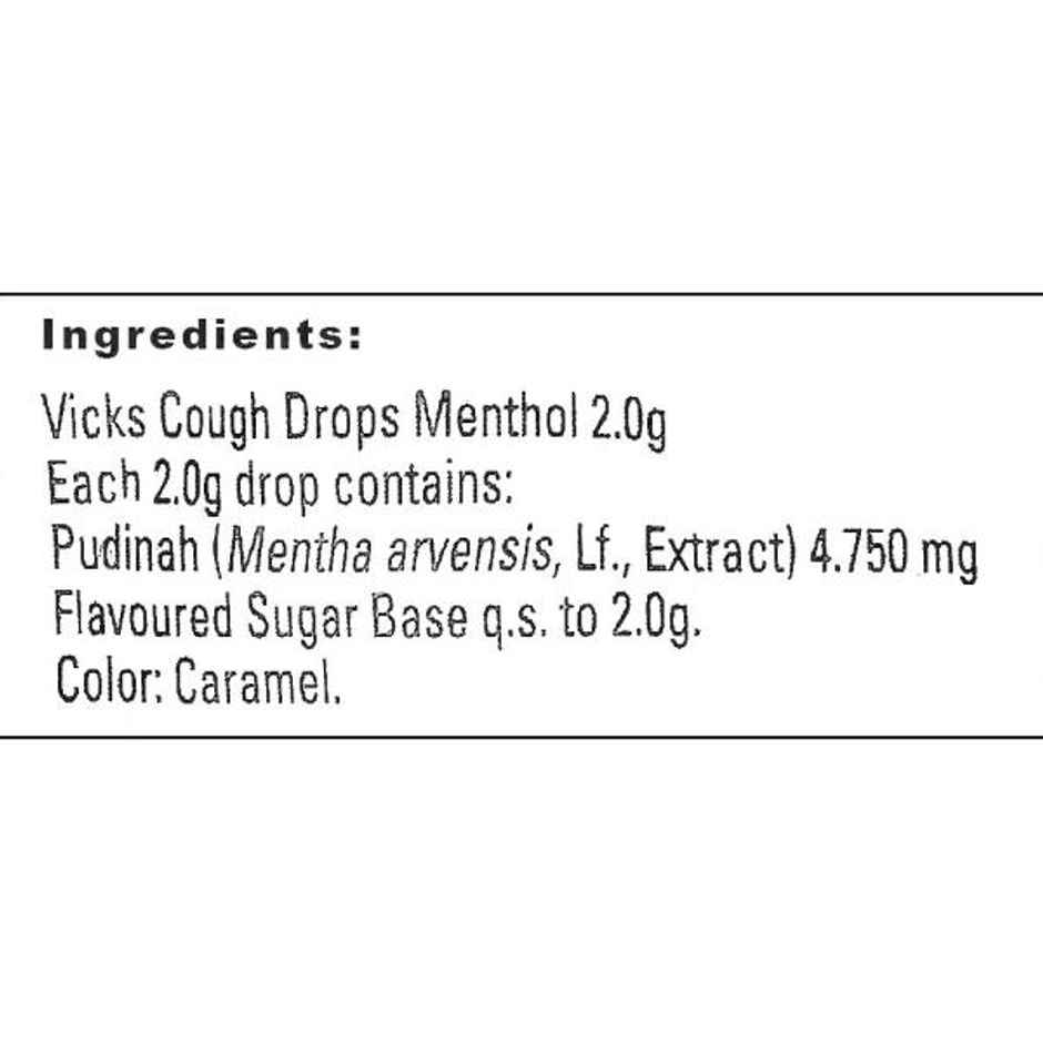 Vicks Cough Drops Menthol Lozenges