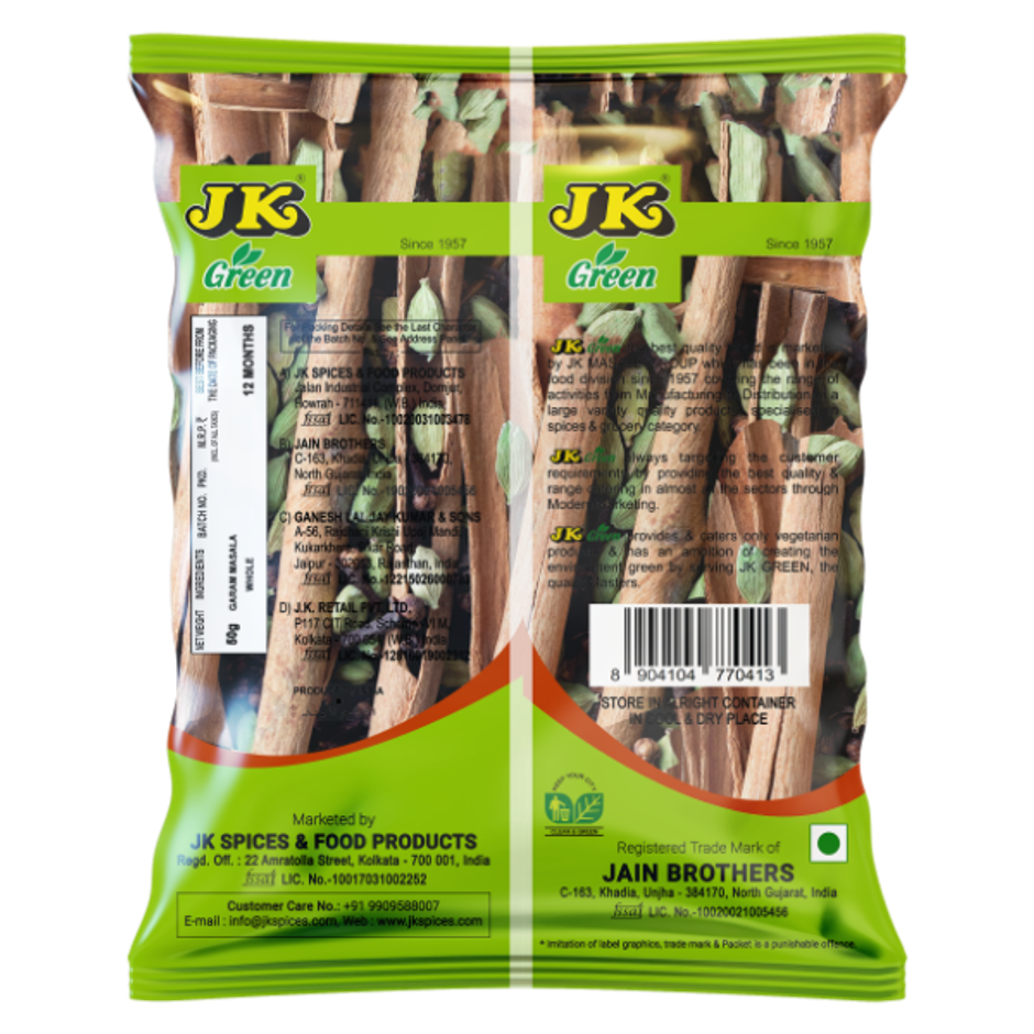 Jk Green Garam Masala Whole