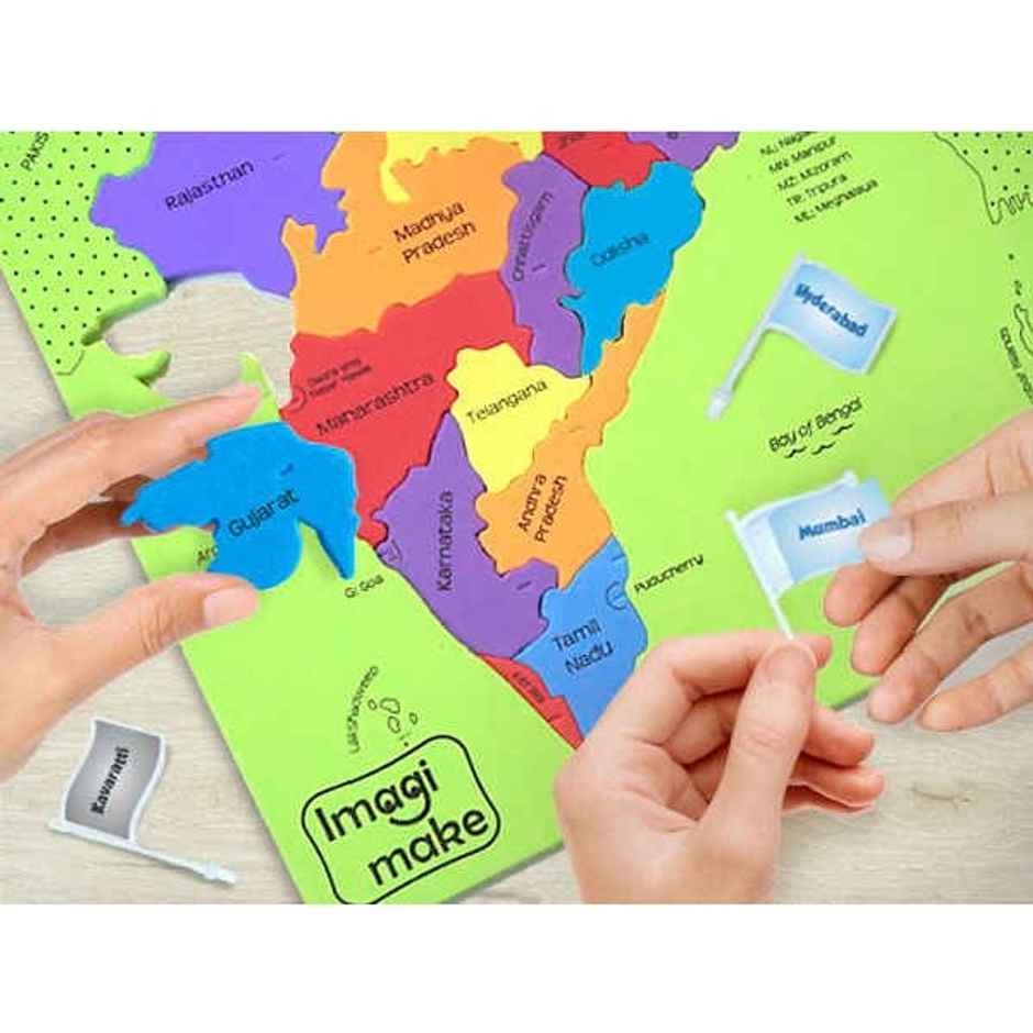 Imagimake Mapology India States Capitals Puzzle | Interactive Learning Toy | 25 Pcs | 5+ years