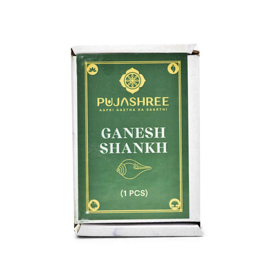 Ganesh Shankh | Blessings of Deity Ganpati | Naturally Formed | Pujashree