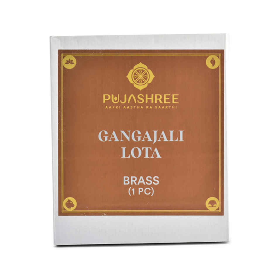 Gangajal Lota | Traditional Handcrafted Design | Brass | 300 ml | Pujashree