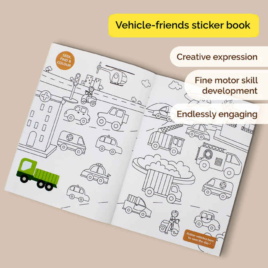 Shumee On The Go Vehicles Sticker Book (160+ stickers) - 3 years+