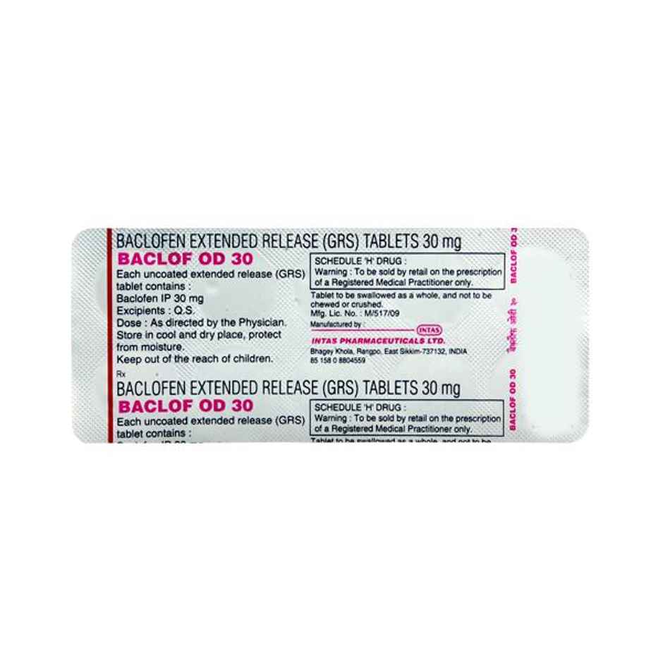 Baclof OD 30 Tablet ER