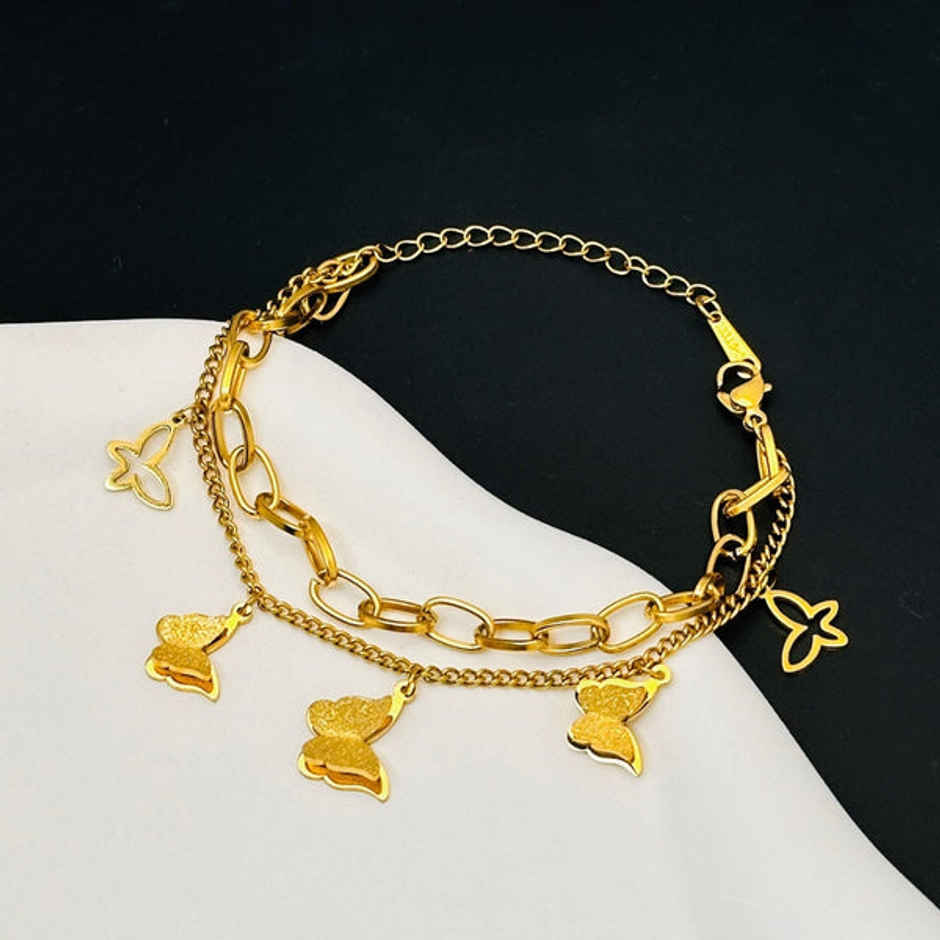 Estailo Fashion Monarch Charm Bracelet | B0001740 | Gold
