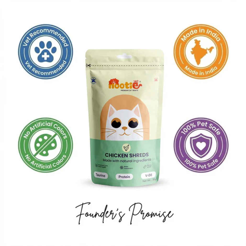 Nooties Premium Cat Treats Chicken Shreds High Protein Taurine Rich Natural Treats