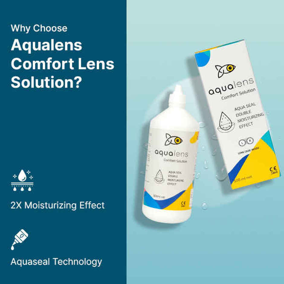 Aqualens Comfort Contact Lens Solution with Free Lens Cases