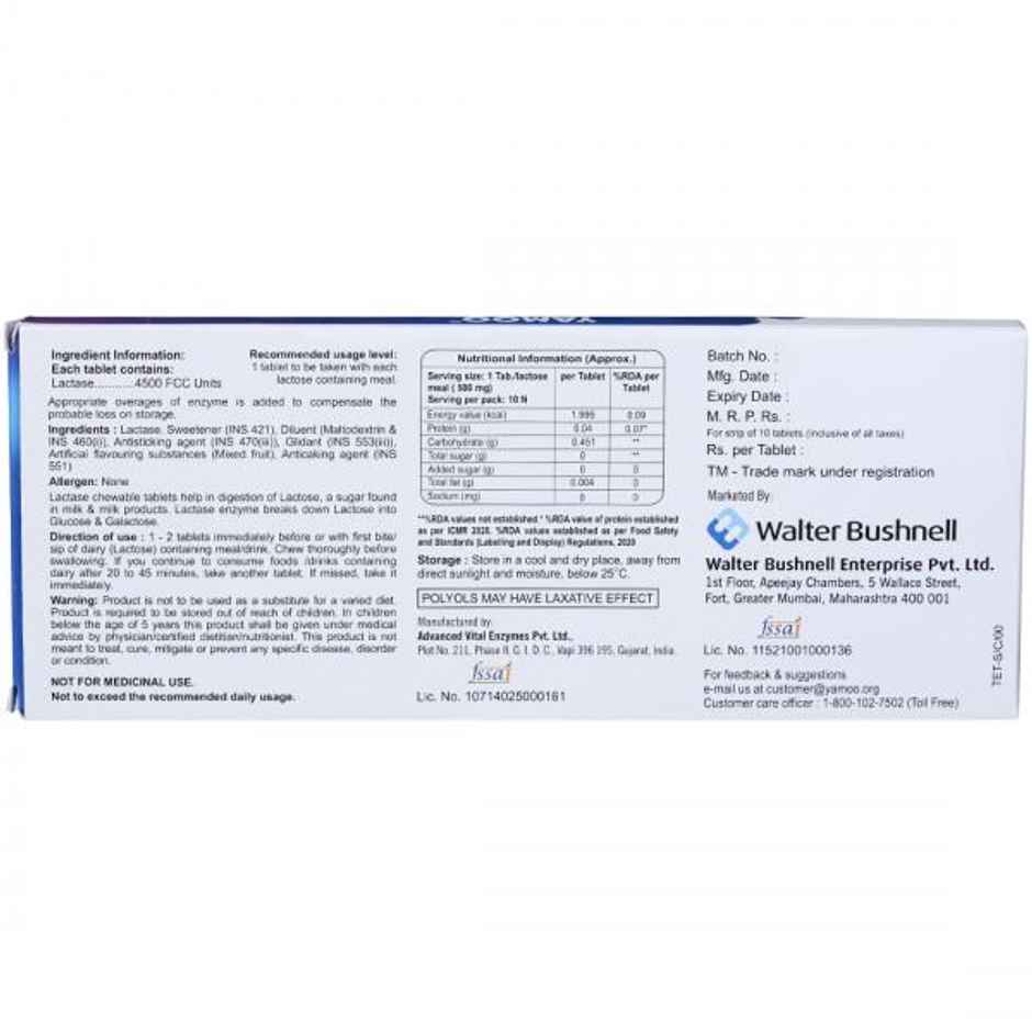 Yamoo Lactase Chewable Tablet