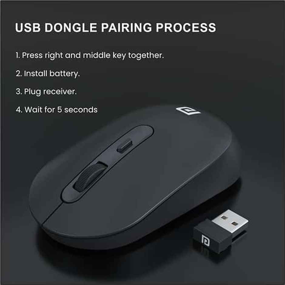 Portronics Toad 13 (POR1381) Wireless Mouse - Black