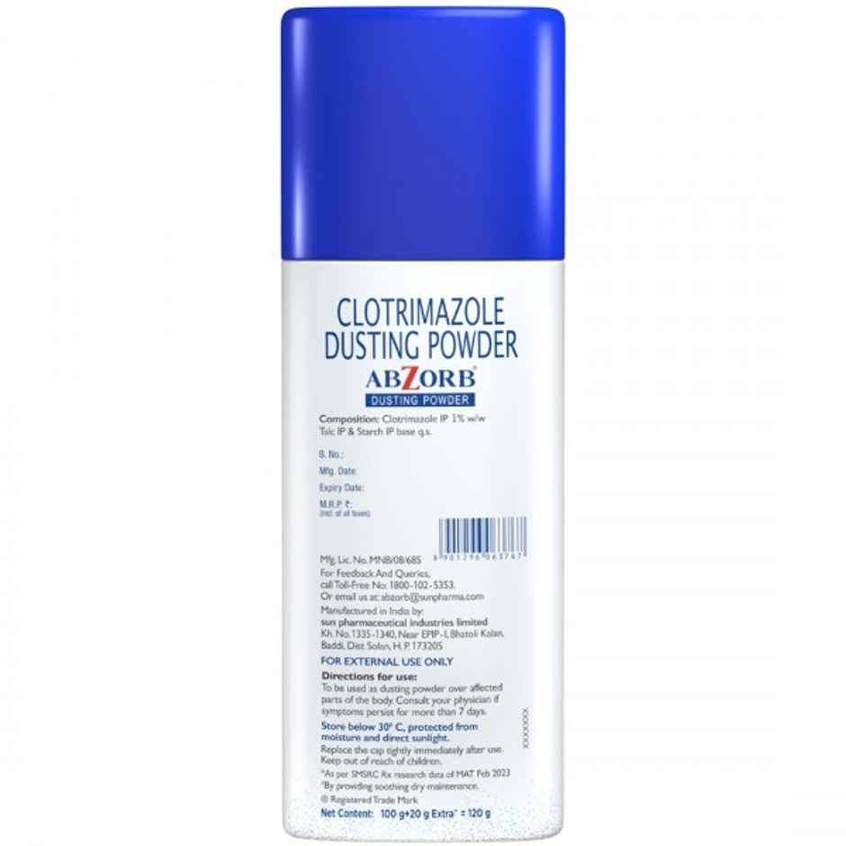 Abzorb Anti Fungal Dusting Powder 120g Combo