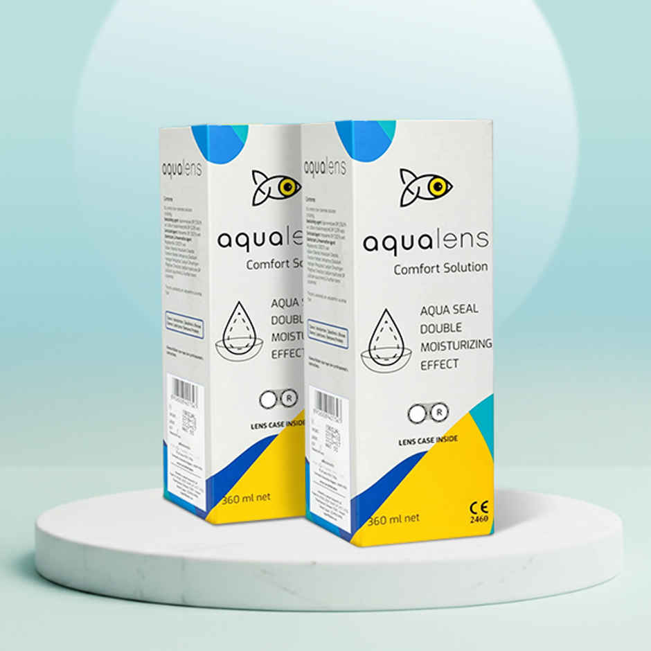 Aqualens Comfort Contact Lens Solution with Free Lens Cases